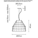 Plastic hanging lamp Mosty