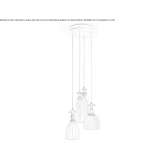 Porcelain LED hanging lamp Siusi