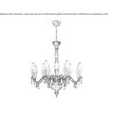 Porcelain chandelier Cezieni