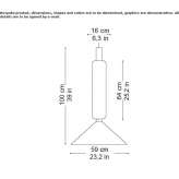 Aluminiowa lampa wisząca Nyons