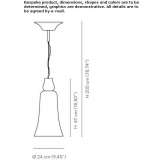 Lampa wisząca z dmuchanego szkła Hyden