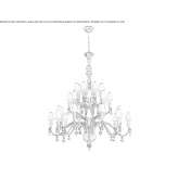 Porcelain chandelier Cezieni
