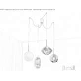 LED hanging lamp made of glass Uvalde