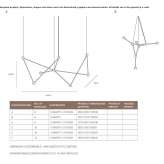 System modułowych metalowych lamp wiszących LED Simoes