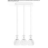 Porcelain LED hanging lamp Siusi