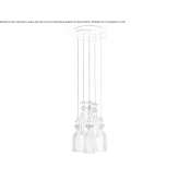 Porcelain LED hanging lamp Siusi