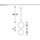 Plexiglas hanging lamp with leather details Zemen