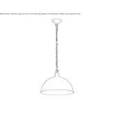 Metal hanging lamp Uvalde