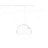 LED hanging lamp made of blown glass Prelog