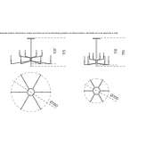 Brass chandelier with dimmable LED Rosignol