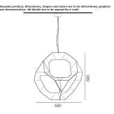 Mosiężna lampa wisząca LED Solara