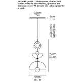 LED hanging lamp made of glass Levone