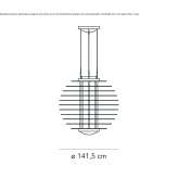 Lampa wisząca ze szkła i metalu Mogollon