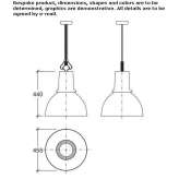 Aluminiowa lampa wisząca McKinney