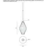 Lampa wisząca wykonana ręcznie z dmuchanego szkła Kaharlyk