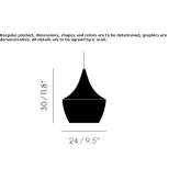 Brass LED hanging lamp Gergei