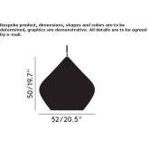 Brass LED hanging lamp Gergei