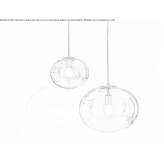 Pendant lamp made of blown glass Uvalde