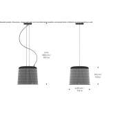 Lampa wisząca z aluminium malowanego proszkowo Cerenzia