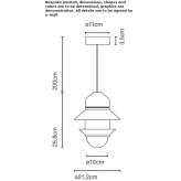 Lampa wisząca z poliwęglanu Balerno