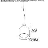 Aluminiowa lampa wisząca LED z funkcją ściemniania Bords