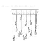 LED hanging lamp made of Murano glass Roncaro