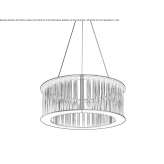 LED hanging lamp with crystals Geluwe