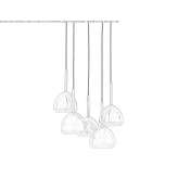 LED hanging lamp made of borosilicate glass Exloo