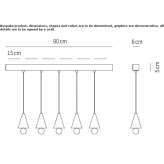 Aluminum LED hanging lamp with dimmer Piane