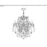 Handmade Murano glass chandelier Hesdin