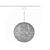 Steel LED hanging lamp with crystals Crezancy