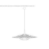 Cotton LED hanging lamp with direct and indirect light Sadadeen