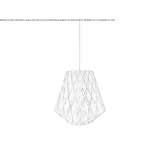 LED hanging lamp handmade from birch Opocno