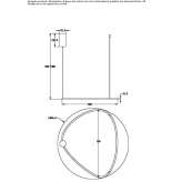 Metalowa lampa wisząca LED Pamplico