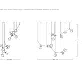 Lampa wisząca LED z dmuchanego szkła Jacura