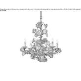 Handmade Murano glass chandelier Hesdin