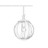 Hanging lamp made by hand from blown glass Cavedago