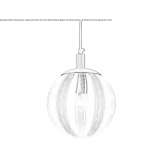 Hanging lamp made by hand from blown glass Cavedago