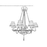 Bronze chandelier Corby