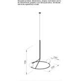 Steel LED hanging lamp Burgaw