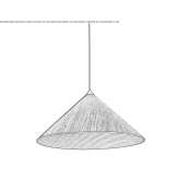 LED hanging lamp made of raffia Suceava