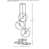 LED hanging lamp made of acrylic glass Cerneti