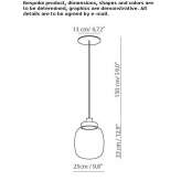 Lampa wisząca LED z dmuchanego szkła Witonia