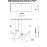 Lampa wisząca LED z mosiądzu i Lentiflex Perivoli