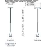 Aluminum LED hanging lamp Segrate