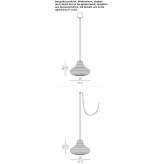 Lampa wisząca LED z dmuchanego szkła Bruchem