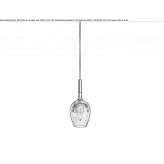 Pendant lamp made of blown glass Aquin