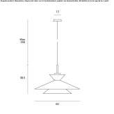 Lampa wisząca z metalu, malowana diodami LED Mariotto