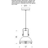 Aluminum LED hanging lamp Accadia