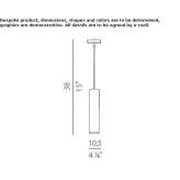 Aluminiowa lampa wisząca LED Etrechy